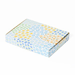 【A6/厚さ3cm】ゆうパケット対応デザインダンボール箱 お花畑（ブルー）-2