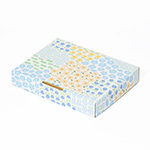 【A6/厚さ3cm】ゆうパケット対応デザインダンボール箱 お花畑（ブルー）-3