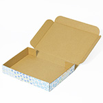 【A6/厚さ3cm】ゆうパケット対応デザインダンボール箱 お花畑（ブルー）-5