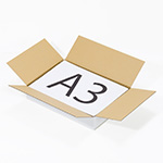 【宅配100サイズ】A3用紙対応 浅型ダンボール箱（白）-2