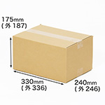 【宅配80サイズ】A4クリアファイル対応ダンボール箱 330×240×175-1