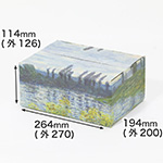 【宅配60サイズ】絵画ダンボール（モネのヴェトゥイユのセーヌ河岸）-1