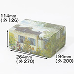 【宅配60サイズ】絵画ダンボール（モネのアルジャントゥイユのモネの家の庭）-1