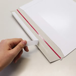 ネコポス、メルカリ便対応のマチ付厚紙封筒（400枚入り） A4～B5サイズで調節可能｜ 白 2