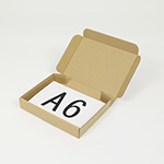 【A6/茶】まとめ買い特価。ゆうパケット、ゆうパケットポスト、クリックポスト、定形外郵便で発送できる薄型箱 1