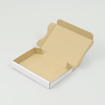 お得なまとめ買い。定形外郵便(規格内)対応でハガキサイズの箱：ホワイト 3