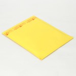 商品の梱包作業に便利。A4サイズが入る黄色いクッション封筒 1