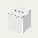 242×242×260ｍｍでB式底組タイプの箱（募金箱・投票箱型） 1