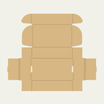 ペーパータオルホルダー梱包用ダンボール箱 | 253×141×69mmでN式額縁タイプの箱 2