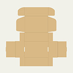 バターディッシュ梱包用ダンボール箱 | 205×145×78mmでN式額縁タイプの箱 2