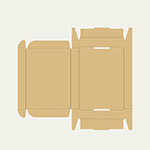 ティッシュポーチ梱包用ダンボール箱 | 150×110×20mmでN式額縁タイプの箱 2