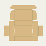 ハンディファン梱包用ダンボール箱 | 250×153×63mmでN式額縁タイプの箱 2