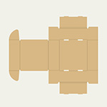 ラベルライター梱包用ダンボール箱 | 236×225×88mmでN式額縁タイプの箱 2
