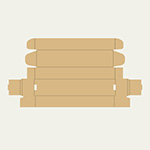 タオルハンガー梱包用ダンボール箱 | 340×70×50mmでN式額縁タイプの箱 2