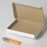 野菜の皮むきスポンジ梱包用ダンボール箱 | 129×97×16mmでN式簡易タイプの箱 0