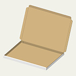 ホワイトボードらくがき帳梱包用ダンボール箱 | 310×220×15mmでN式簡易タイプの箱 0