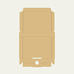 おろし金梱包用ダンボール箱 | 121×90×15mmでN式簡易タイプの箱 2