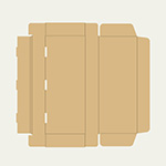 スパナ梱包用ダンボール箱 | 390×150×50mmでN式簡易タイプの箱 2