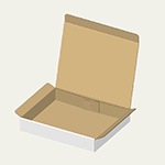 マフィン焼き型梱包用ダンボール箱 | 275×215×43mmでN式差込タイプの箱 0