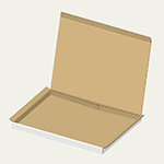 オーブン天板梱包用ダンボール箱 | 610×435×34mmでN式差込タイプの箱 0
