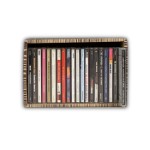 CD・DVDのカバー・ジャケット整理整頓用｜フタ付きの段ボール箱（木目）｜VillageBox・ヴィレッジボックス 3