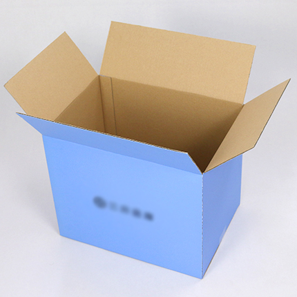 全面青色ベタ印刷ディスプレイ箱｜格安価格のダンボール(段ボール)通販