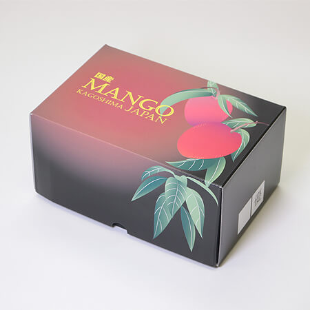 マンゴー用オリジナル化粧箱（陳列ディスプレイ兼用）