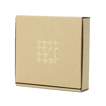 クラフト色×金箔押し】木製ラトル（ガラガラ）用オリジナルダンボール