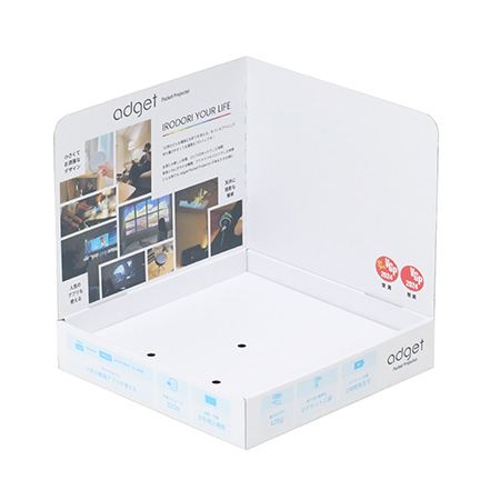プロジェクター展示用ダンボール製オリジナル什器｜格安価格の