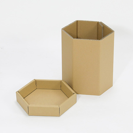 六角形のダンボール製スツール（子供用）｜格安価格のダンボール