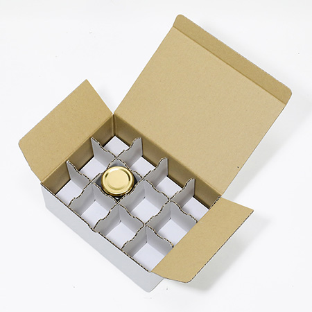 はちみつ発送用ダンボール箱(瓶12本梱包用)のオリジナル製作