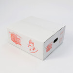 マンガ・アニメ風のイラストが印刷されたミカン箱