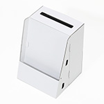 アンケート用紙スタンド付き回収ボックスのオリジナル製作｜店舗・展示会での卓上カタログスタンドとしても 3