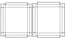 C式額縁タイプ段ボール箱図面