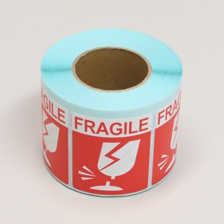 ケアマーク「Fragile(われもの注意)」ロールシールタイプ