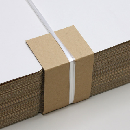 食い込み傷が付くのを防止するダンボール製の当て紙(エッジボード)