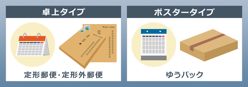 【形状別】カレンダーを安く送る方法