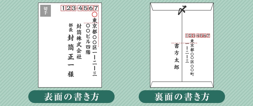 【封筒の正しい書き方】縦書き封筒の場合