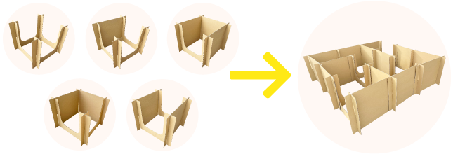 1つの迷路でいろいろなコースを考えられる!