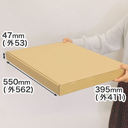 【宅配120サイズ】ワイシャツや背広(スーツ)の発送に便利。片開きのN式段ボール