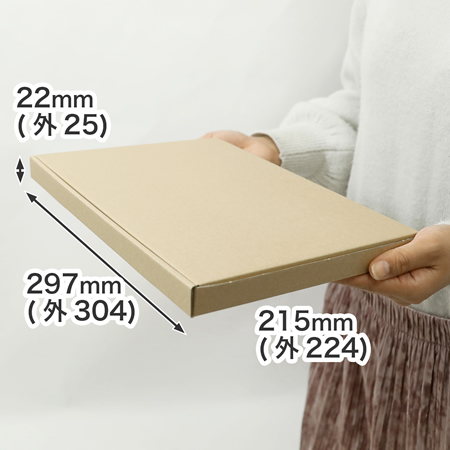 ヤマト運輸のネコポス(2.5cm)規格の最大サイズ。ゆうパケット、メルカリ便にも対応したダンボール箱