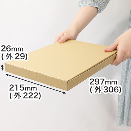 【A4/厚さ3cm/両面茶】タテ開きタイプ ゆうパケット対応-1