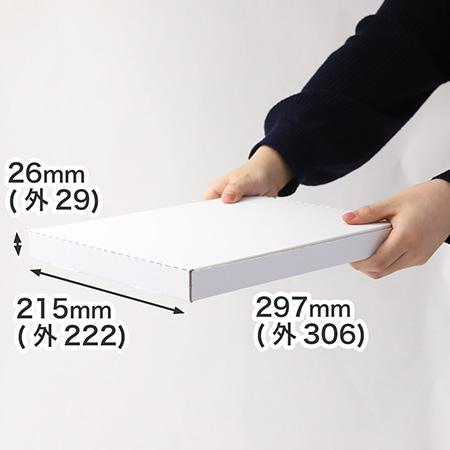 【A4/厚さ3cm/表面白】タテ開きタイプ ゆうパケット対応 まとめ買い-1