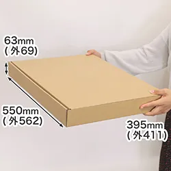 二つ折りにした背広(スーツ)が2着ピッタリ入る片側開きの箱