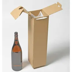 一升瓶梱包用宅配100サイズダンボール箱(瓶を守る構造で安心)