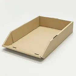 A3ファイルサイズ | 物流倉庫ラックの小物トレー用としても便利なダンボール製の収納トレー | プラレールなどの子どものおもちゃのお片付けや整理にも