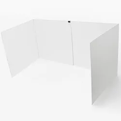 組み立ての簡単な段ボール製パーテーション(可変式・両面白・高さ700mm)
