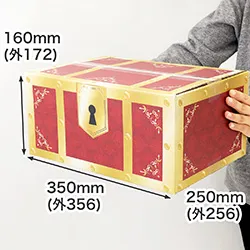 全面印刷でゴージャスな宝箱デザインのギフトボックス(宅配80・底面A4サイズ)