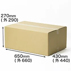 ホームセンターで販売されているサイズ感|汎用性の高い大型のダンボール箱