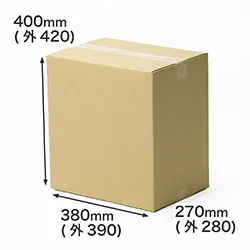 B4用紙・衣類・小型家電も入る|深さ400mmのシンプルなダンボール箱